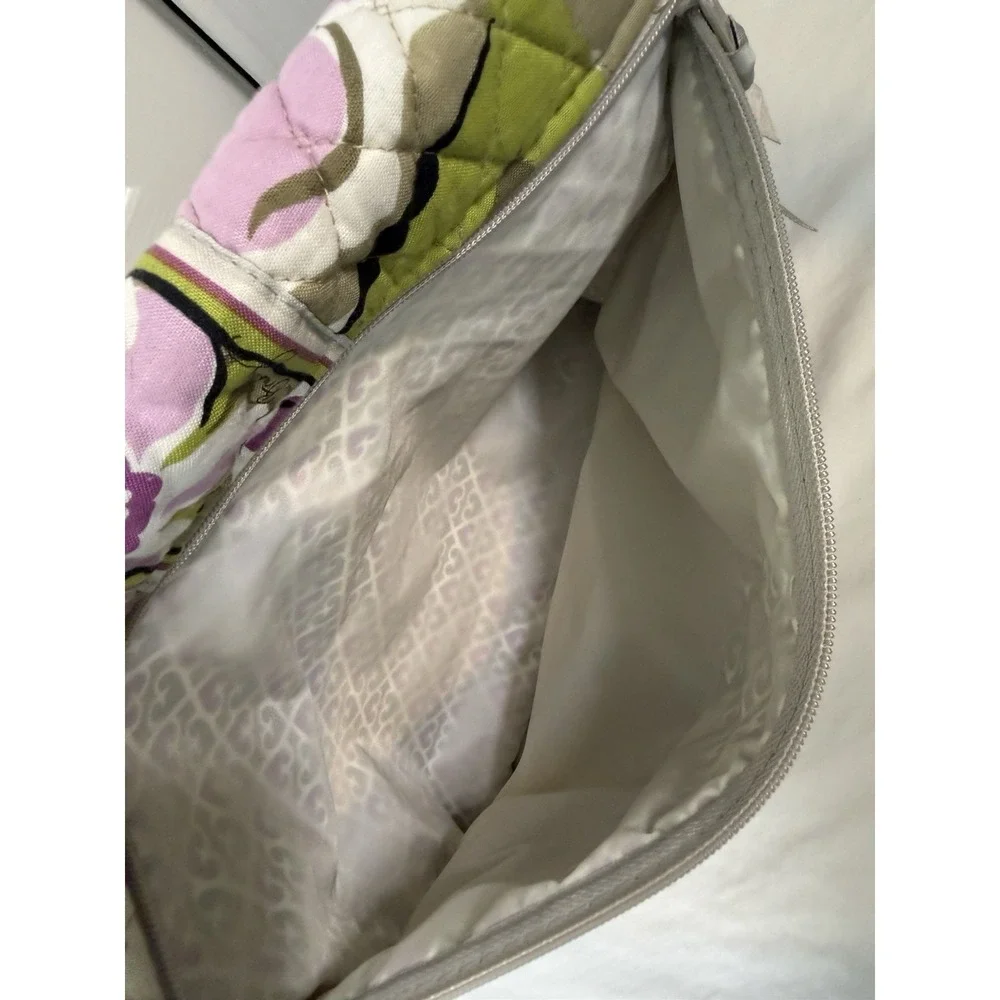 Vera Bradley Plum Petals Floral Quilted Cotton Diaper Bag Messenger Crossbody